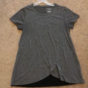 Motherhood Maternity Tulip Hem Nursing shirt - Small, gray